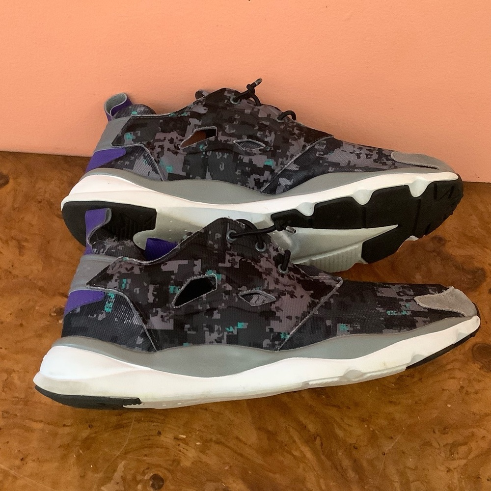 Reebok Classic 3D Ultralite Shoes Men's Size 10 Black Camo Vented Sneakers